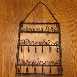 Hanging jewelry organizer